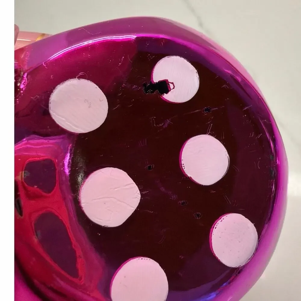 NEW Pair Hot Pink Glass Dice Vegas Cowgirl Ashland Michaels